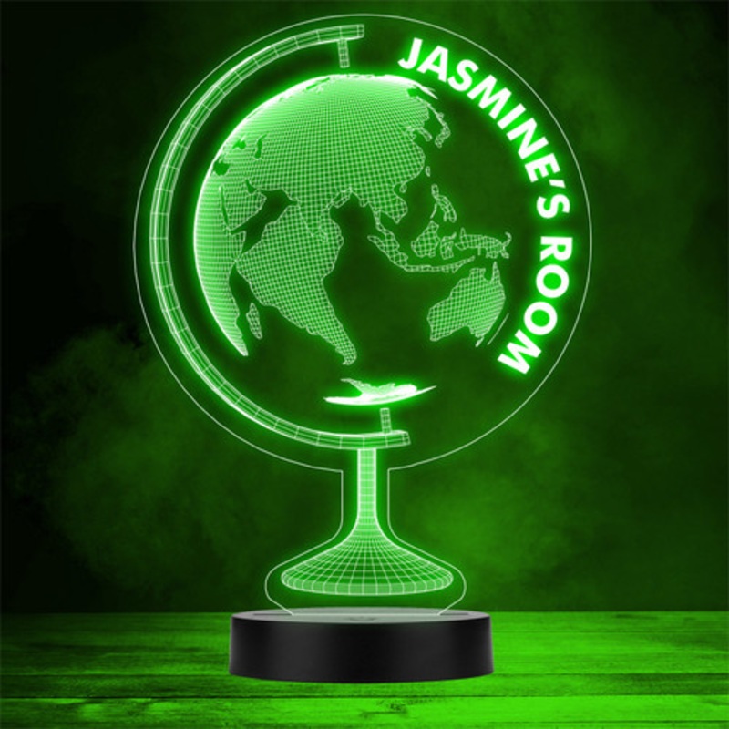 3D Style World Globe Earth Personalised Gift Colour Change LED Lamp Night Light – The Card Zoo