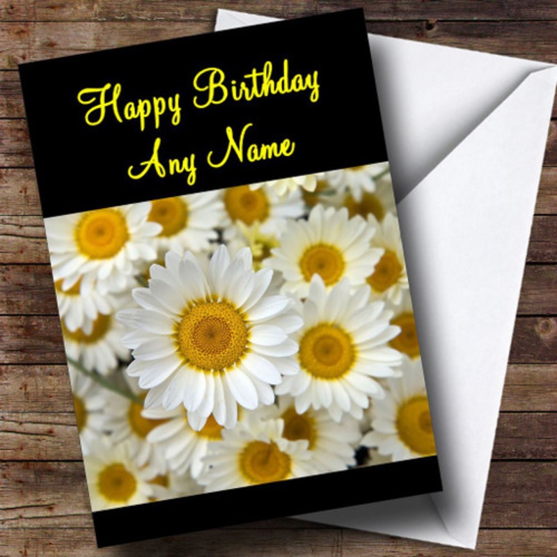 Beautiful Daisy Flowers Personalised Birthday Card – The Card Zoo