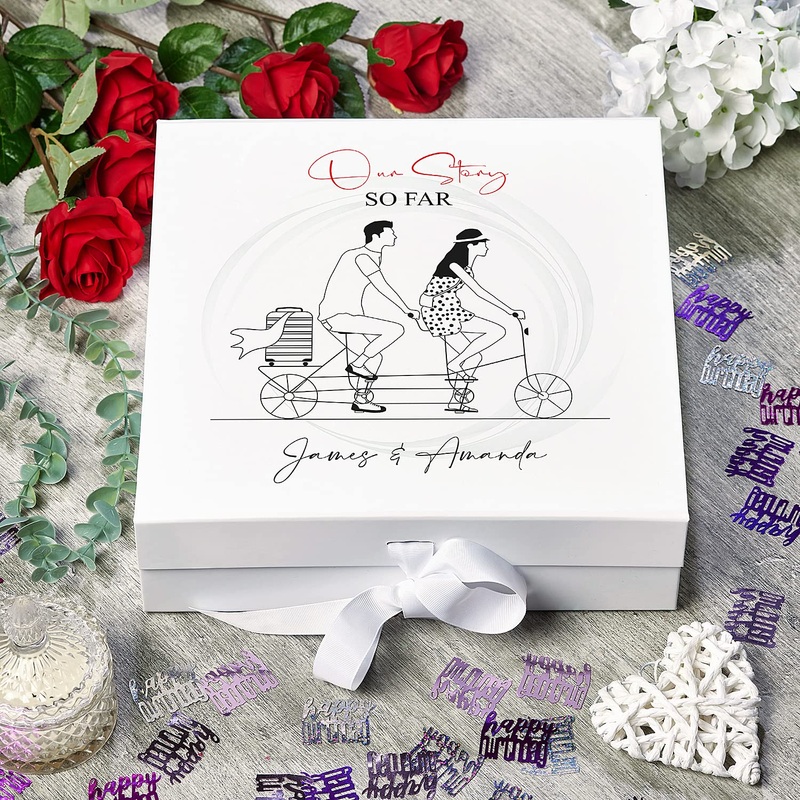 Personalised Our Story So Far Keepsake Memory Gift Box