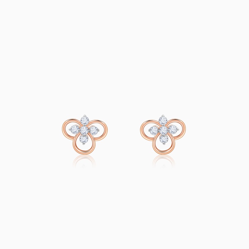 Rose Gold Velora Lab Grown Diamond Stud Earrings