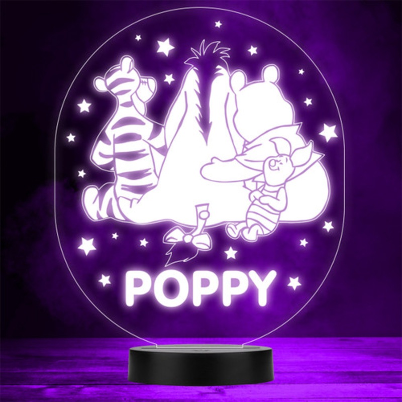 Winnie-the-Pooh Characters Cuddle Stars Kids LED Personalised Gift Night Light – The Card Zoo