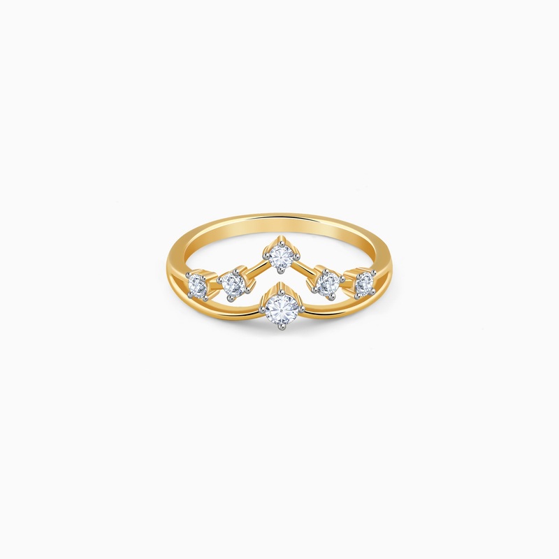 Gold Solara Lab Grown Diamond Ring