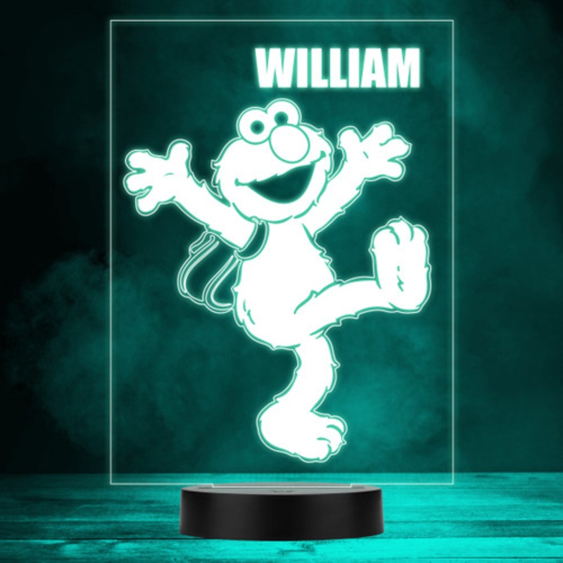 Sesame Street Elmo Children’s TV Personalised LED Multicolour Night Light – The Card Zoo