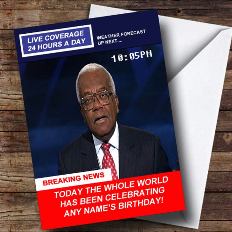 Spoof Tv News Flash Funny Personalised Birthday Card – The Card Zoo