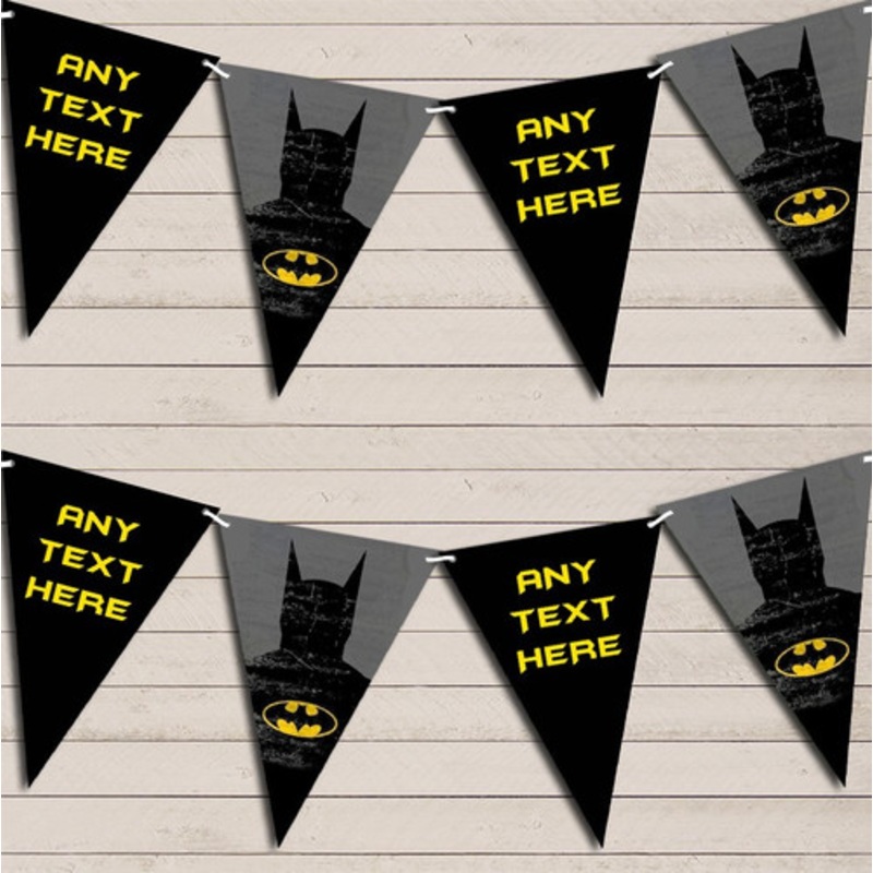Superhero Batman Children’s Birthday Bunting Garland Party Banner – The Card Zoo