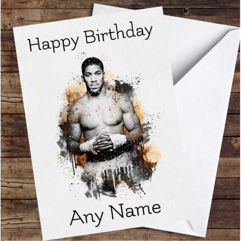 Anthony Joshua Splatter Personalised Birthday Card – The Card Zoo