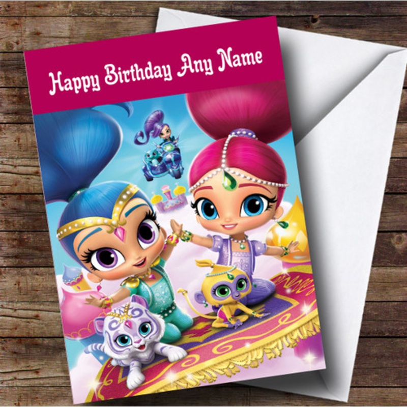 Personalised Shimmer and Shine Children’s Birthday Card – The Card Zoo