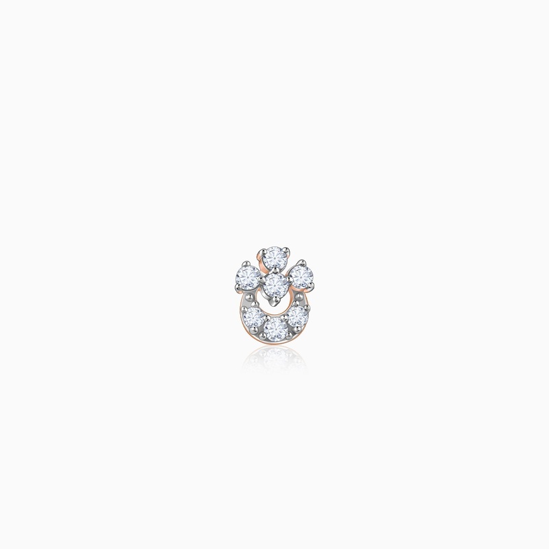 Rose Gold Electra Lab Grown Diamond Nose Pin