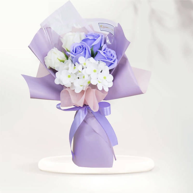 (Valentine’s Day 2022) Purple Cynthia Soap Rose Bouquet