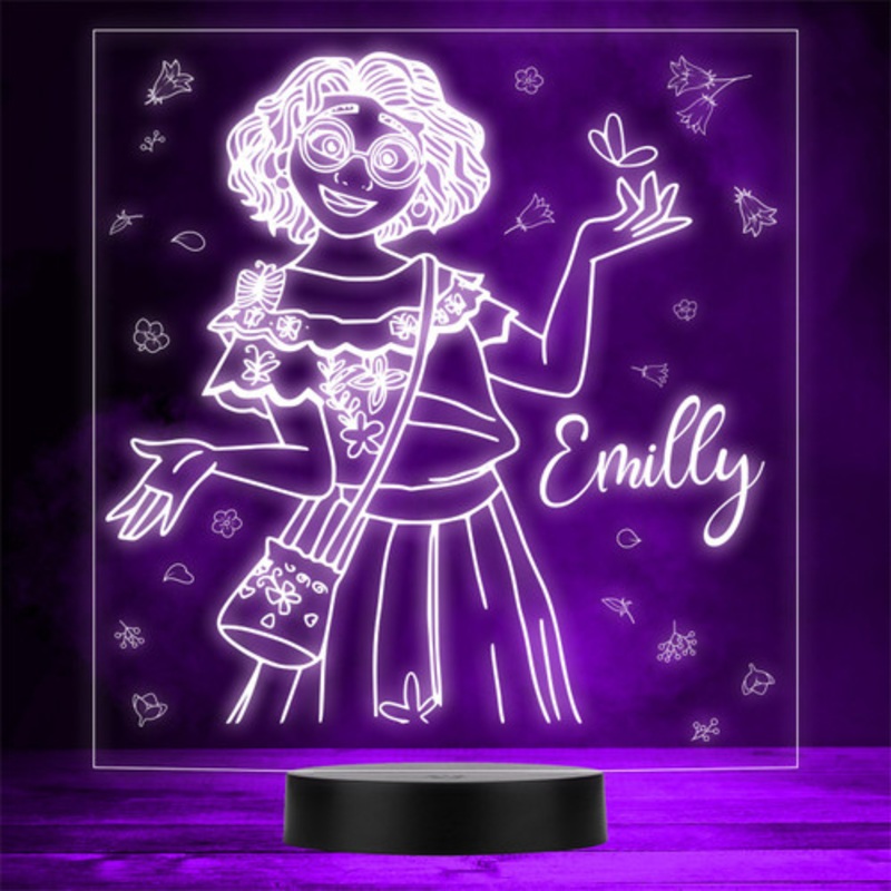 Encanto Mirabel Butterflies Flowers Personalised Gift Any Colour LED Night Light – The Card Zoo