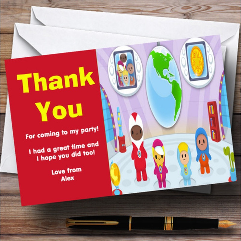 Go Jetters Blue Personalised Children’s Birthday Party Thank You Cards – The Card Zoo