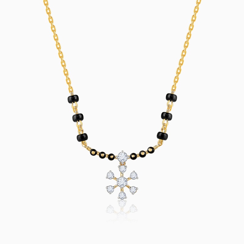 Gold Vasundhara Diamond Mangalsutra
