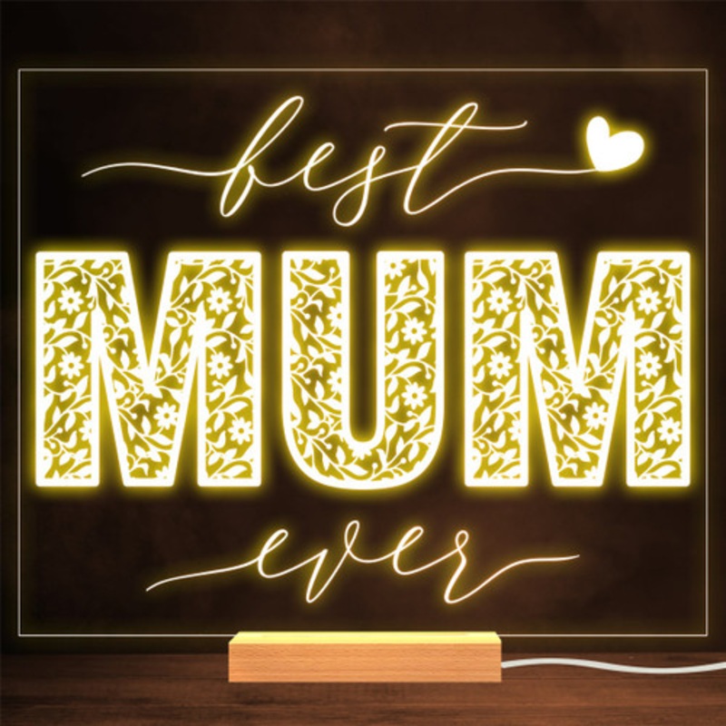 Bust Mum Ever Lettering Mother’s Day Personalised Gift Warm Lamp Night Light – The Card Zoo