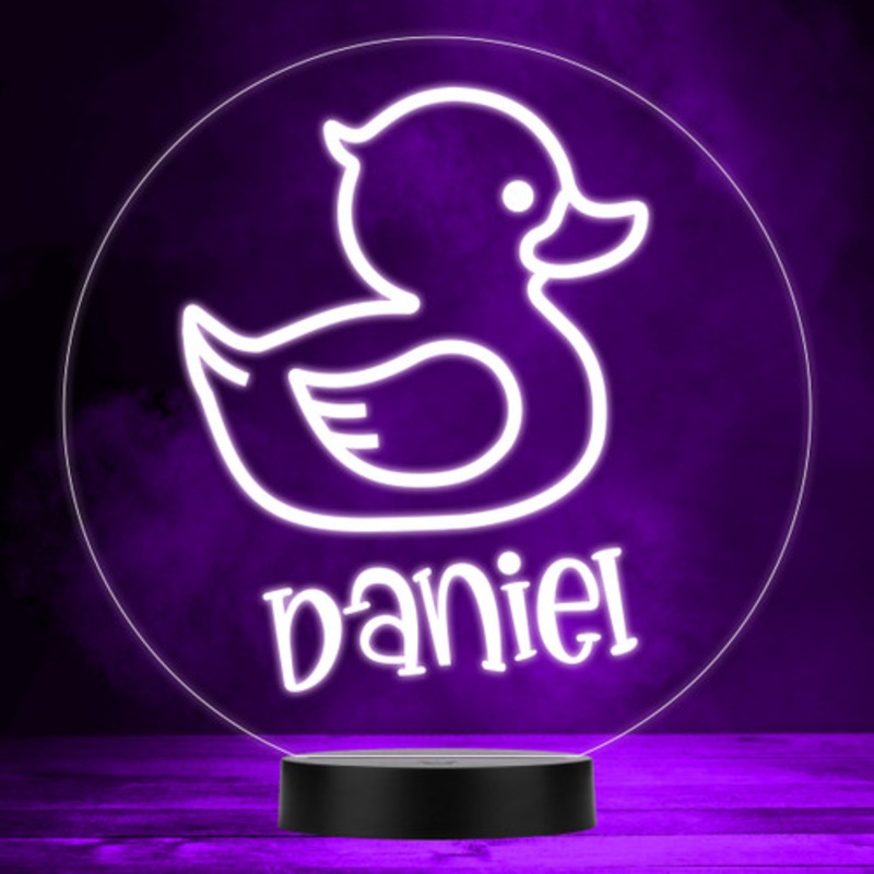 Cute Rubber Duck Colour Changing Led Lamp Personalised Gift Night Light – The Card Zoo