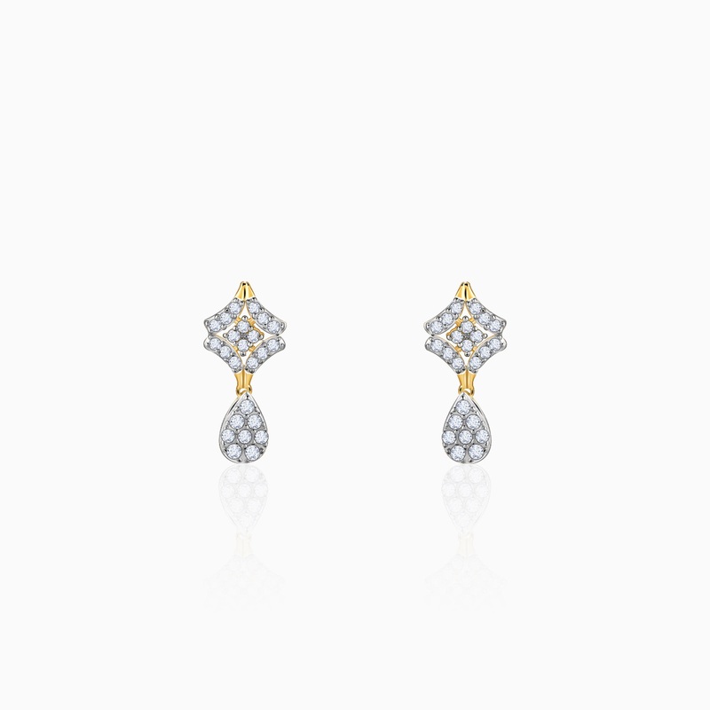 Gold Luminous Drops Diamond Earrings