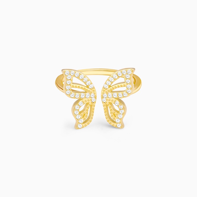 Golden Butterfly Starrer Ring
