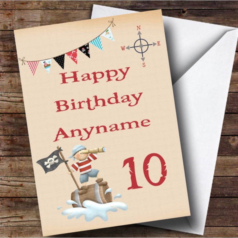 Pirate Look Out Children’s Birthday Personalised Card – The Card Zoo