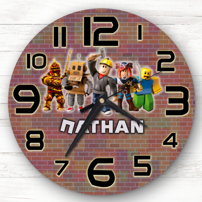 Roblox Personalised Gift For Kid’s Bedroom Clock – The Card Zoo