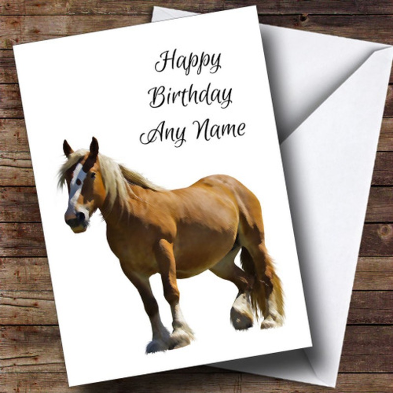 Stunning Oil Paint Horse Personalised Birthday Card – The Card Zoo
