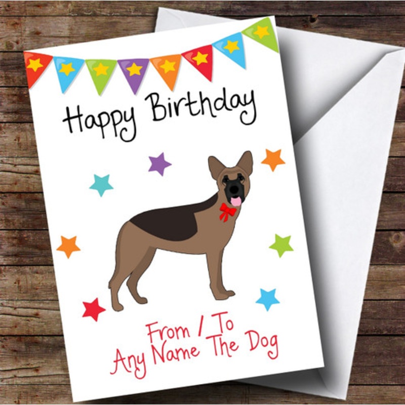 To From Pet Dog German Shepherd Personalised Birthday Card – The Card Zoo