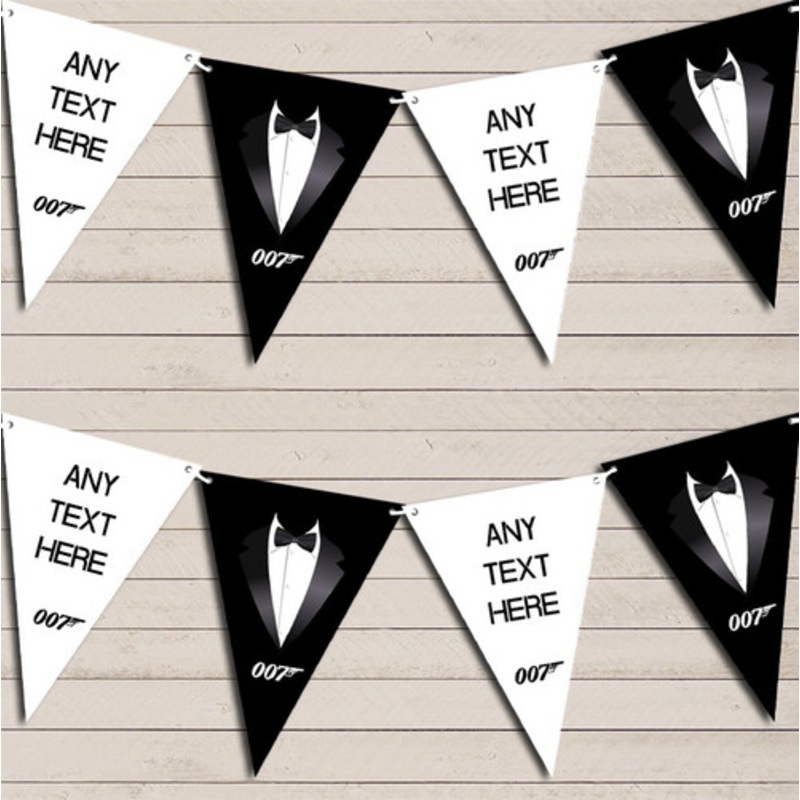 Tuxedo Prom James Bond Birthday Bunting Garland Party Banner – The Card Zoo