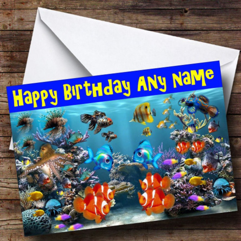Underwater Clownfish Scene (Nemo) Personalised Birthday Card – The Card Zoo
