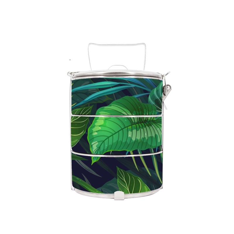 BDARI Tiffin Carrier – Green Leaves (Nationwide Delivery)