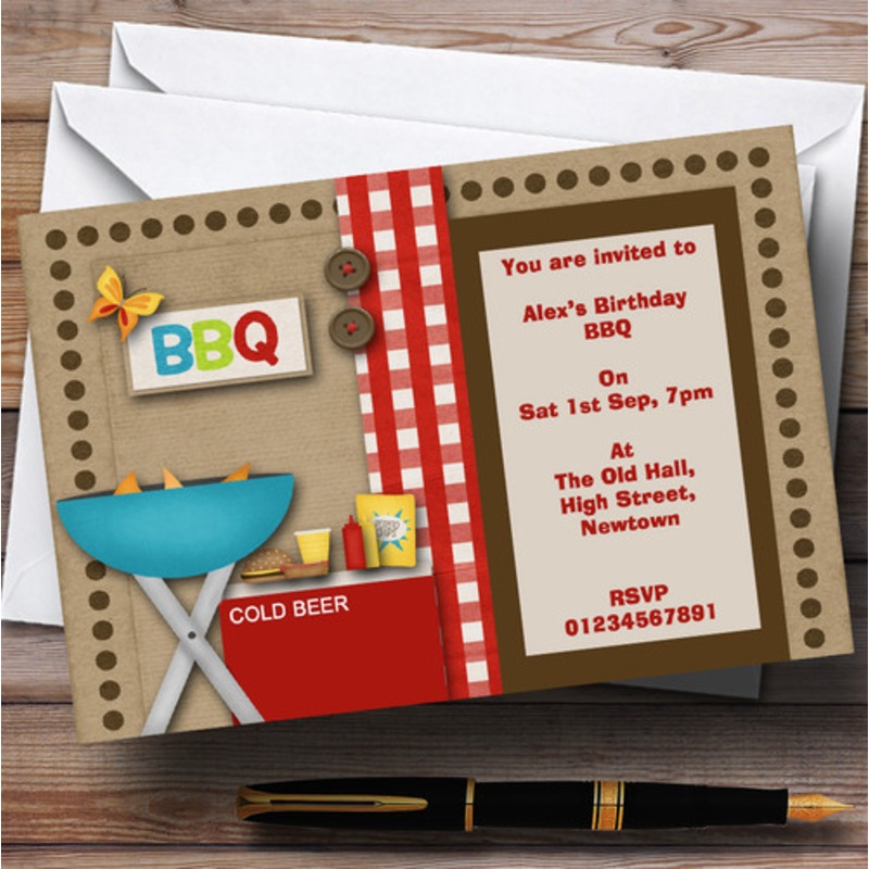 Birthday BBQ Theme Personalised Birthday Party Invitations – The Card Zoo