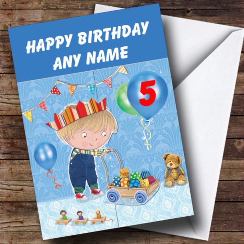 Birthday Boy Blue Personalised Birthday Card – The Card Zoo