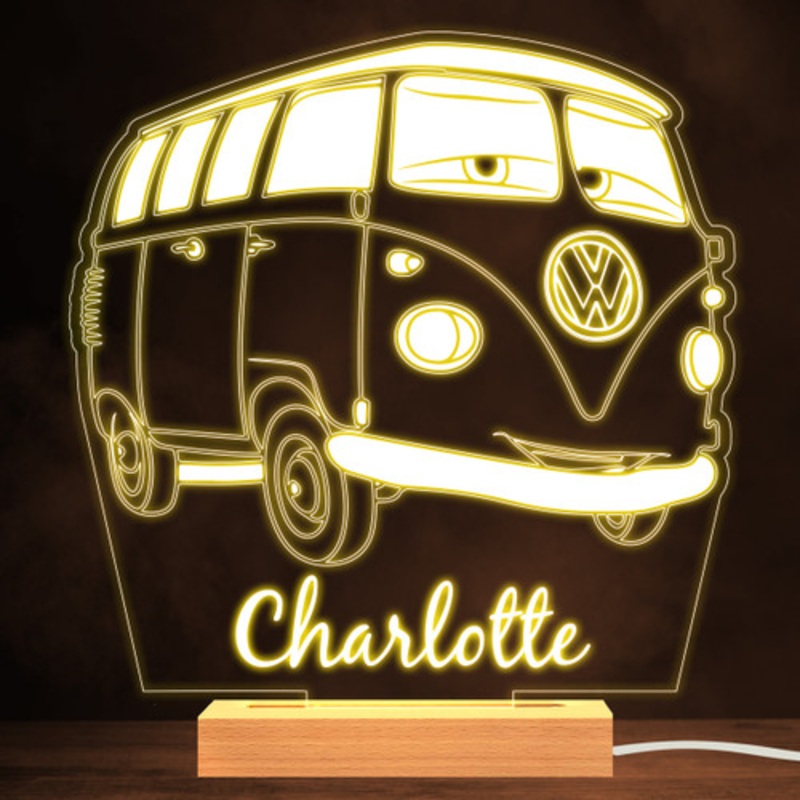 Funny Show Vw Camper Van Retro Classic Motor Personalised Gift Night Light – The Card Zoo