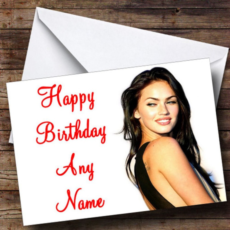 Megan Fox Personalised Birthday Card – The Card Zoo