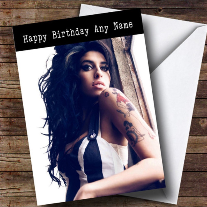 Personalised Amy Winehouse Celebrity Birthday Card – The Card Zoo