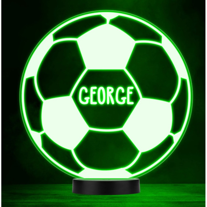 Round Football Soccer Personalised Gift Colour Changing LED Lamp Night Light – The Card Zoo