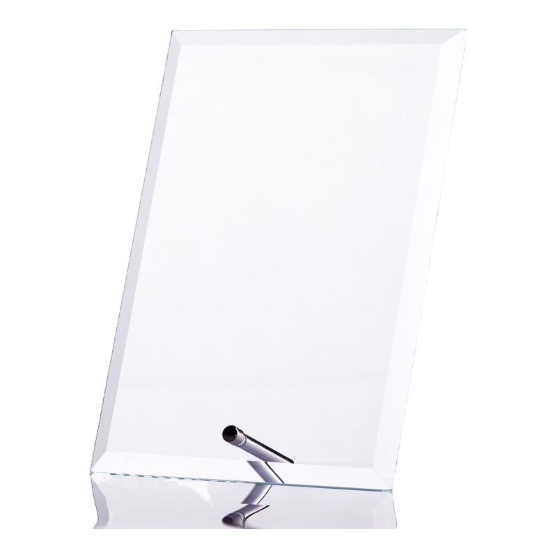 Wholesale Trade Pack of 12 – Blank Glass Plaque Awards 13cm x 9cm With Pin (6×4)