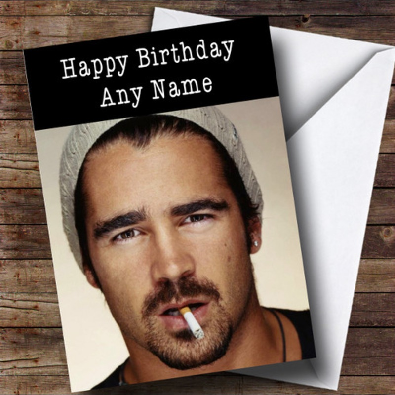 Personalised Colin Farrell Celebrity Birthday Card – The Card Zoo