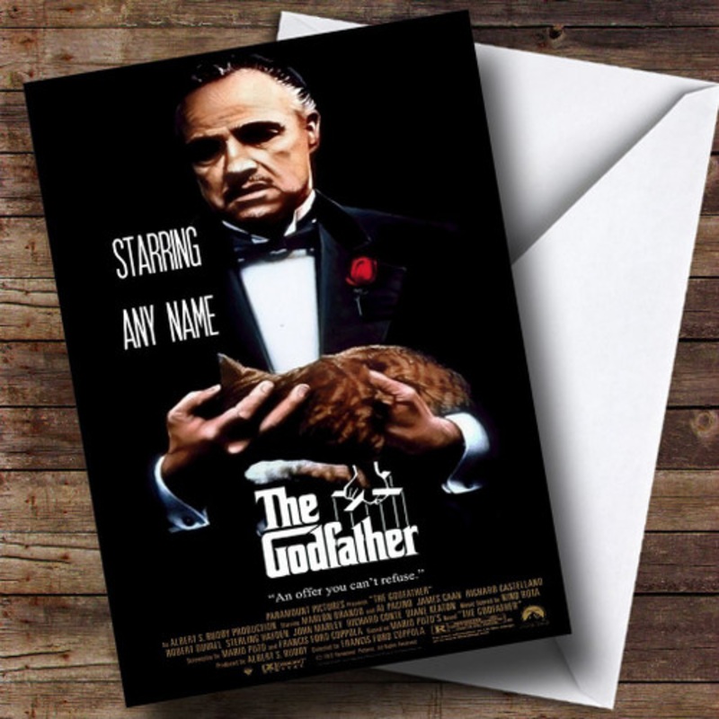 Spoof Godfather Movie Film Poster Personalised Birthday Card – The Card Zoo