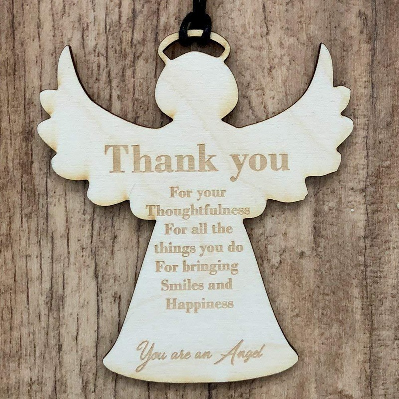 Thank You Guardian Angel Wooden Plaque Gift