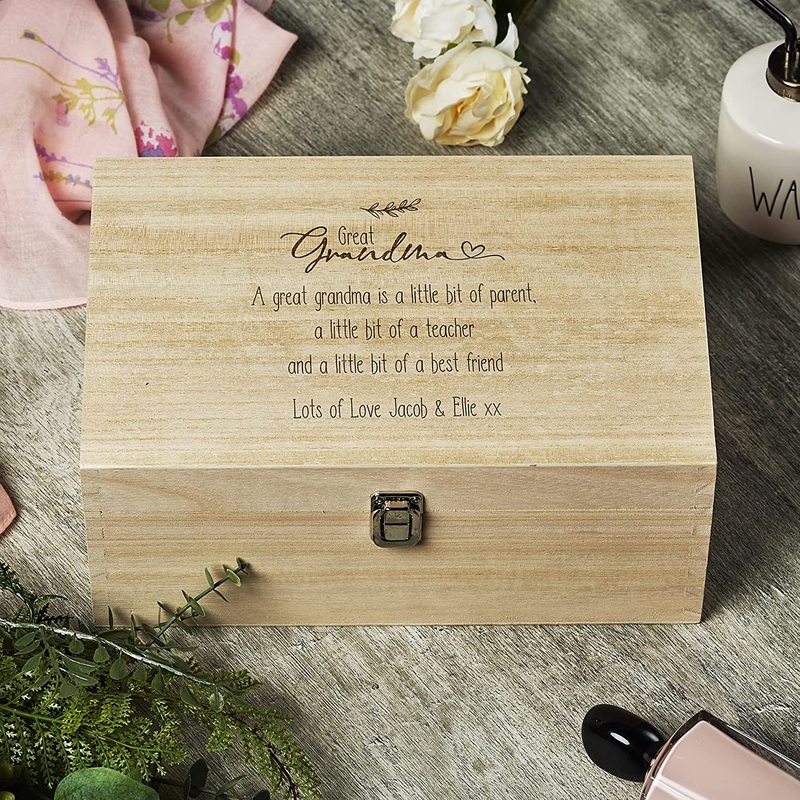 Personalised Large Wooden Grandma Sentiment Memory Keepsake Gift