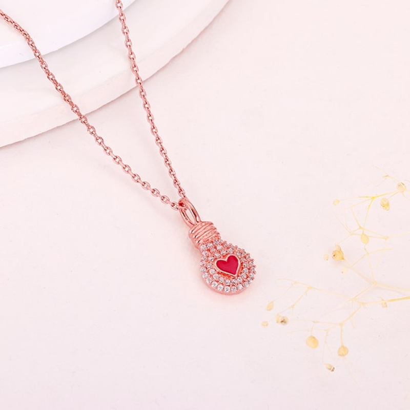 Rose Gold Light of My Life Pendant with Link Chain