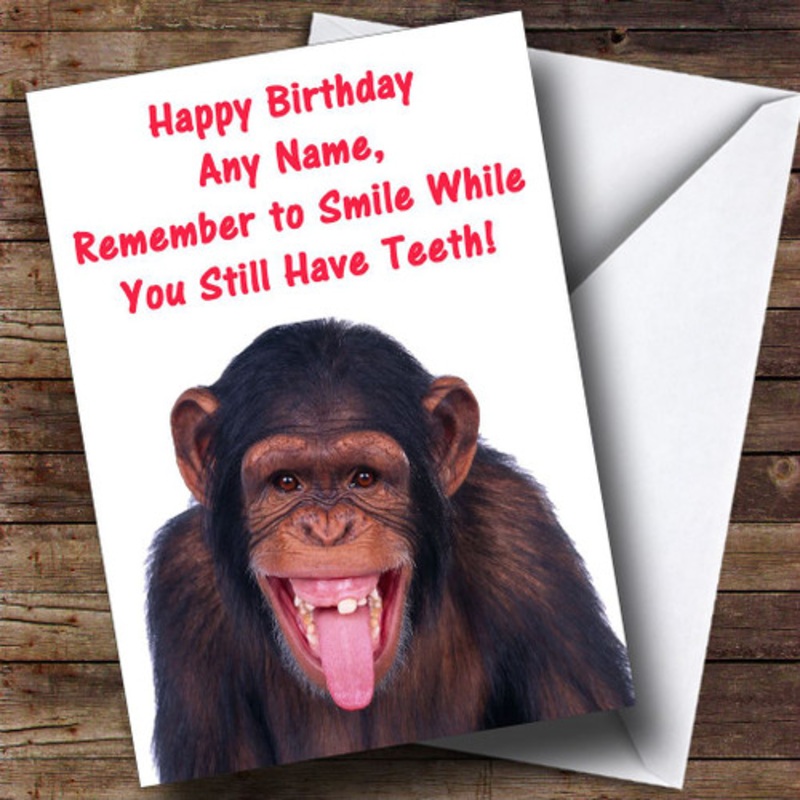 Toothless Monkey Personalised Birthday Card – The Card Zoo