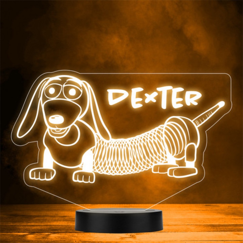 Toy Story Slinky Dog Personalised Gift Colour Changing LED Lamp Night Light – The Card Zoo