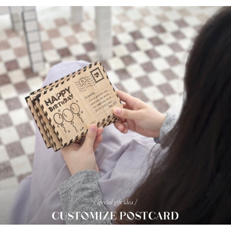 Wooden Postcard (Nationwide Delivery)