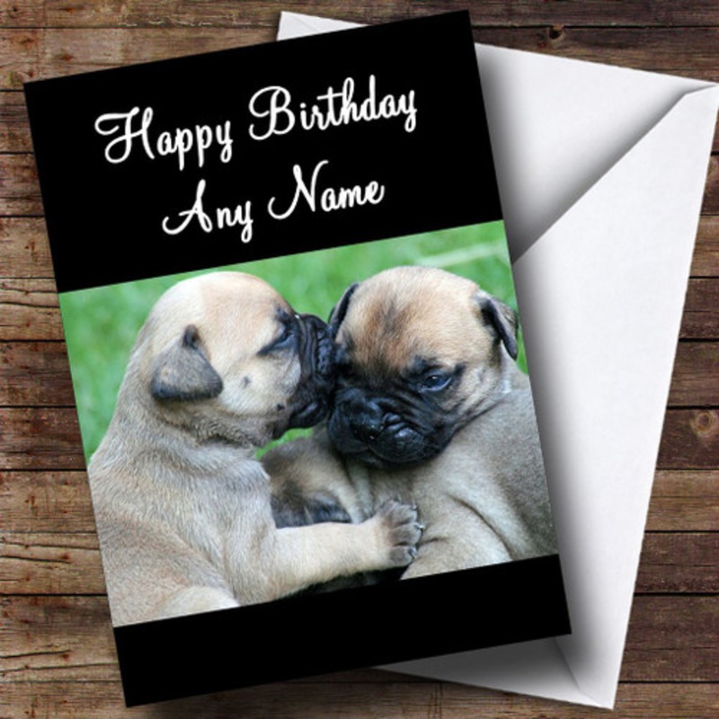 Mastiff Puppy Dogs Personalised Birthday Card – The Card Zoo