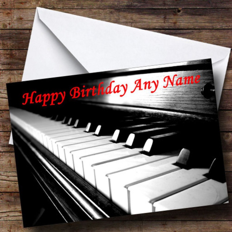 Piano Personalised Birthday Card – The Card Zoo