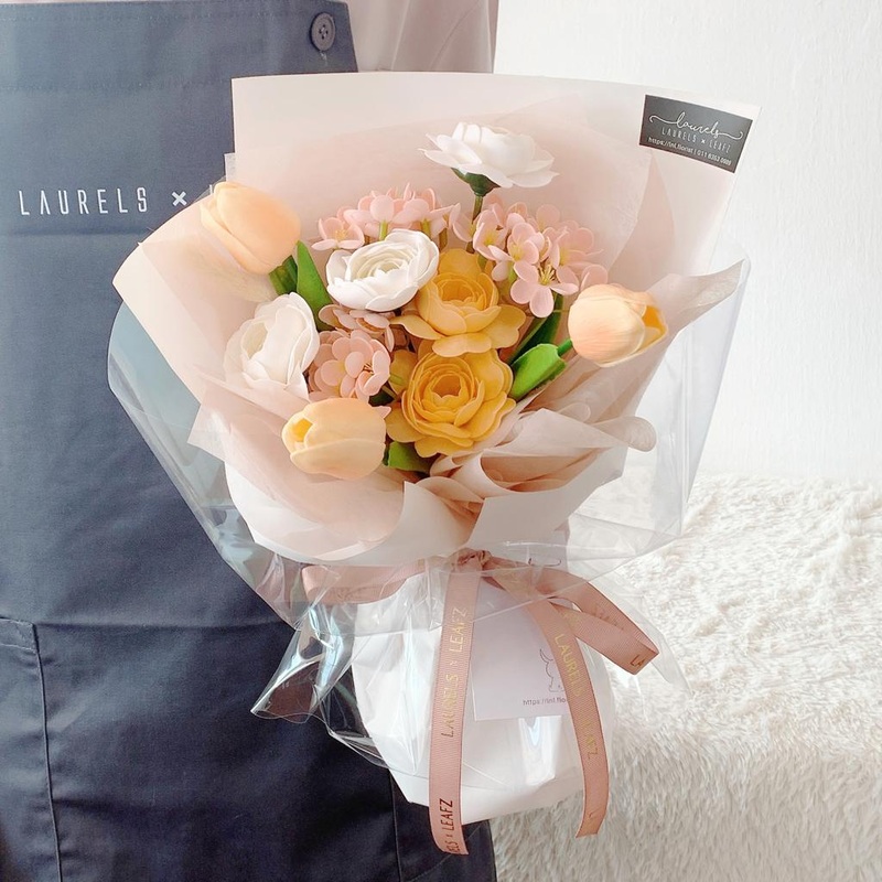 QiXi Mila Artificial Soap Flower Bouquet (Johor Bahru Delivery Only)