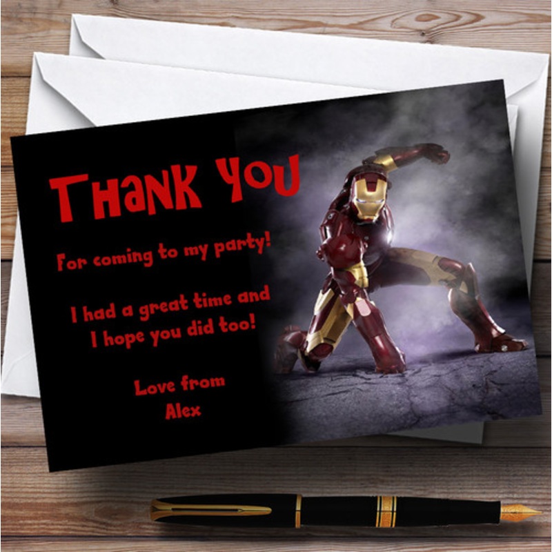 The Iron Man Personalised Children’s Party Thank You Cards – The Card Zoo