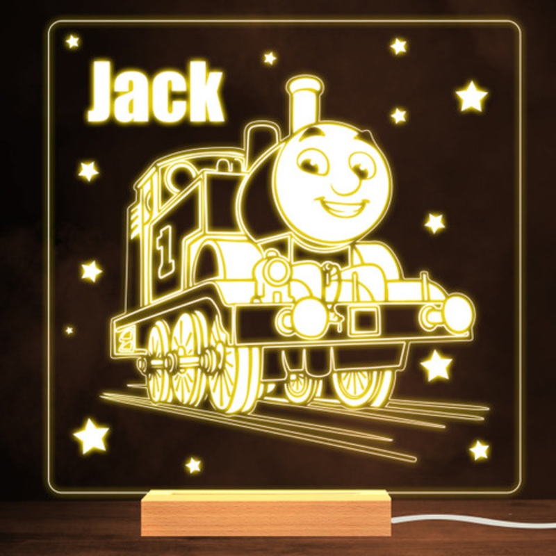 Thomas The Tank Engine Kid’s Cartoon TV Character Personalised White Night Light – The Card Zoo
