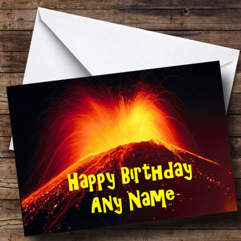 Volcano Personalised Birthday Card – The Card Zoo
