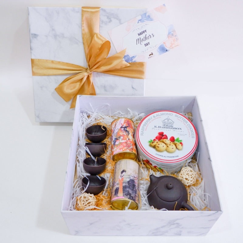 Exquisite Tea Set with Cookies Gift Set (Self Pickup Only)
