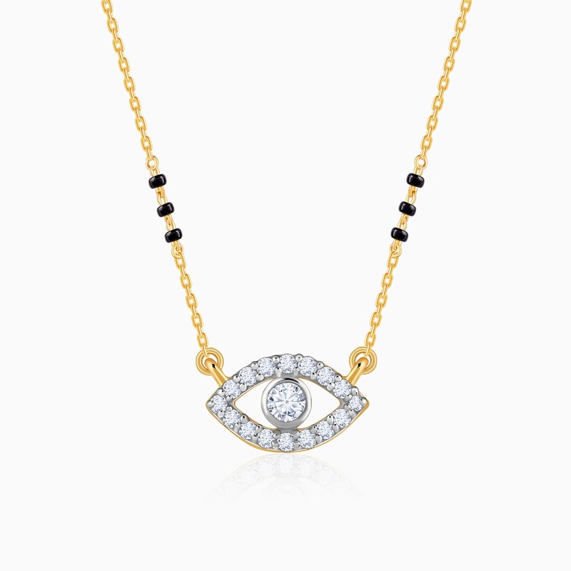 Gold Evil Eye Lab Grown Diamond Mangalsutra